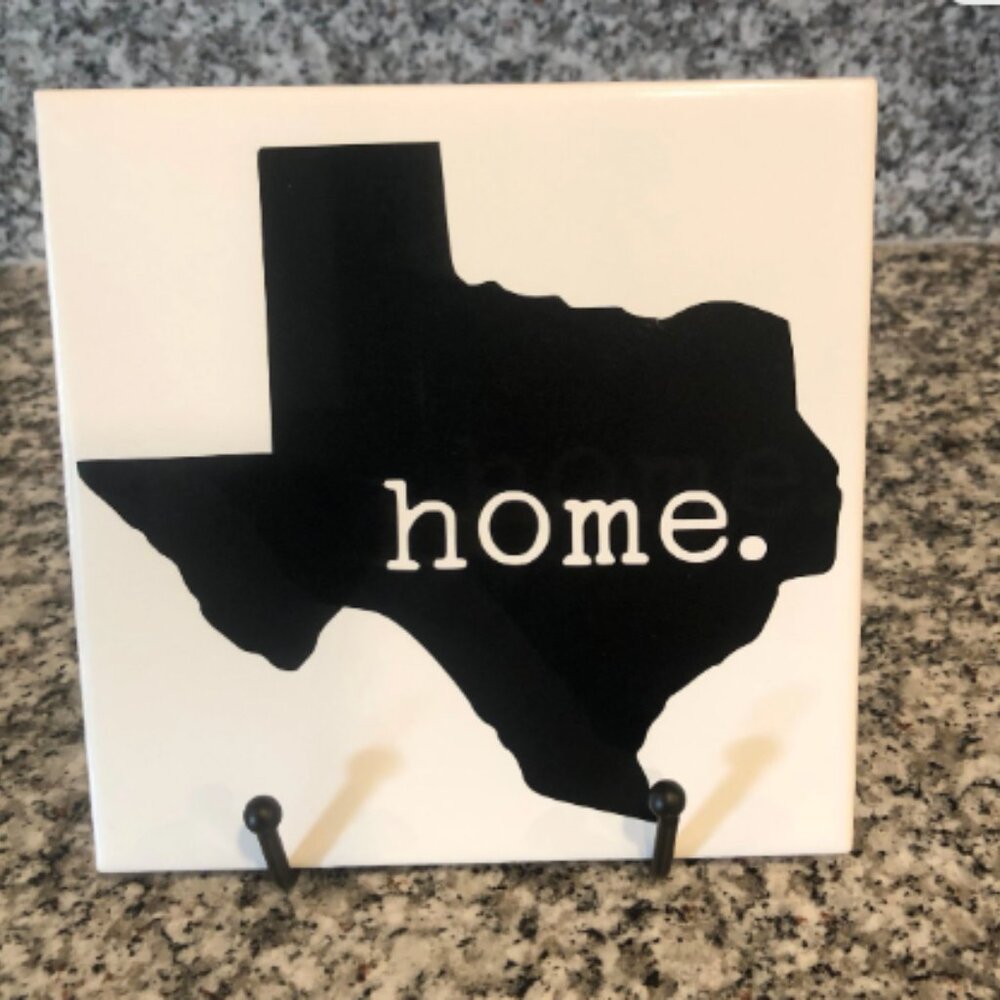 Pick your state - Texas - State - Home State - Ceramic Tile Sign - Kitchen Sign